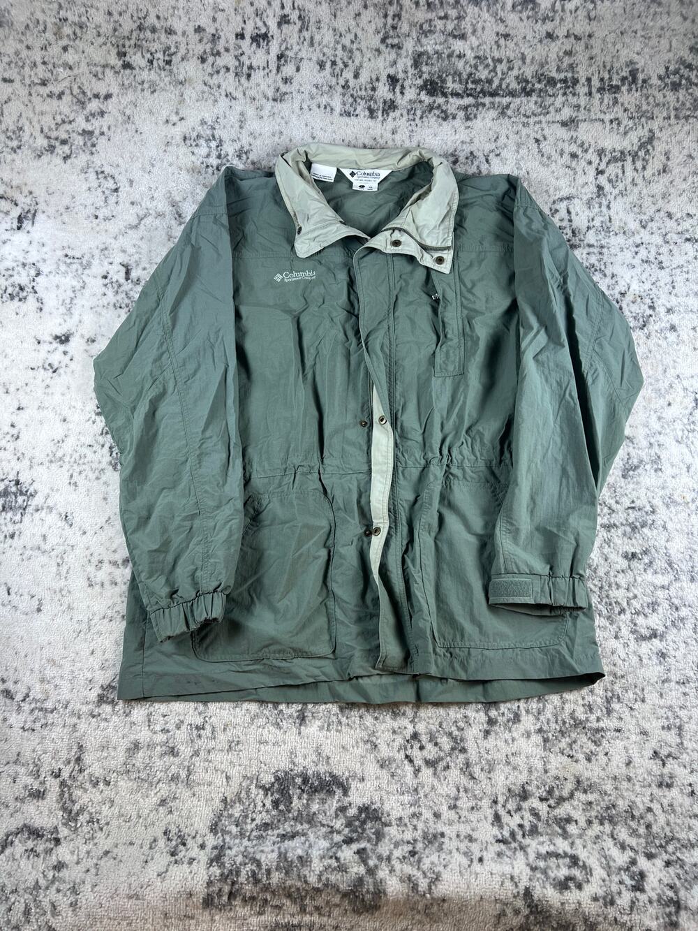 2000's Columbia Field Parka Windbreaker Size Large Olive Green Gorpcore Y2k
